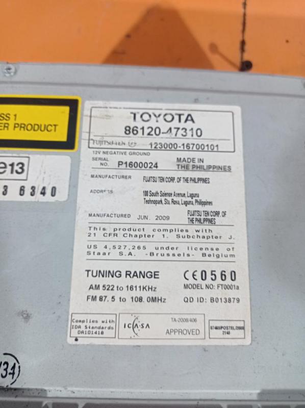 Магнитола Prius 2014 универсал 1.8 гибрид